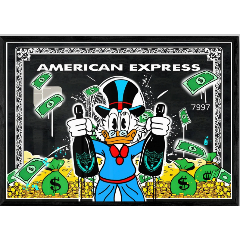 AMEX Black Card, Donald Duck Custom Rug, Front Side