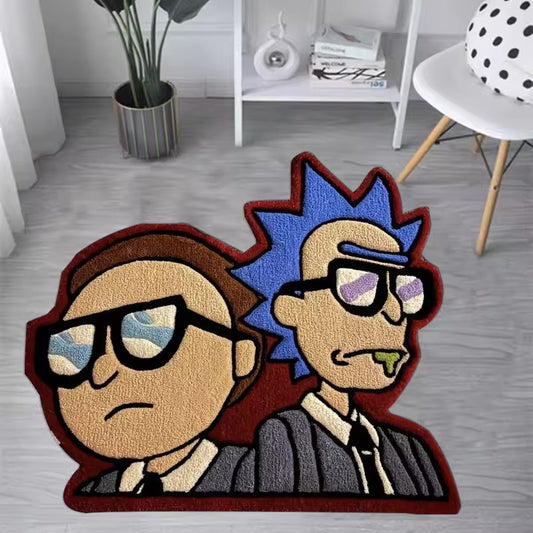 Rick N Morty Custom Rug, Front Side