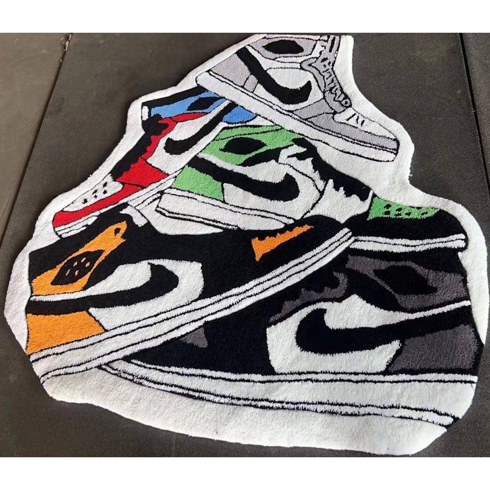 Tetris Jordan 1s Custom Rug, Front View