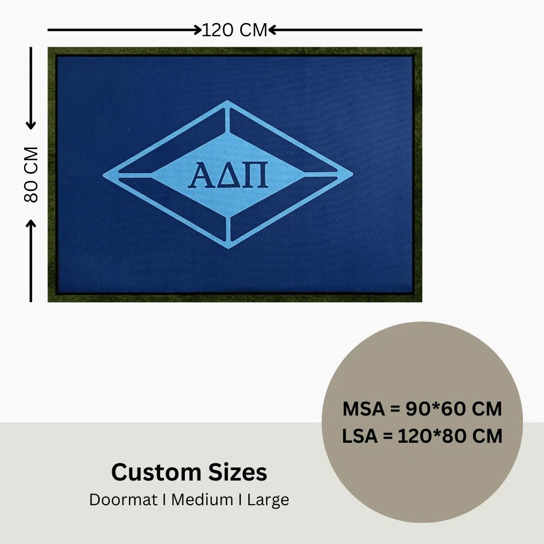 Alpha Delta Pi Letters Custom Sorority Rug – Stylish Greek Life Decor - Custom Rug | Sirenicate Rugs