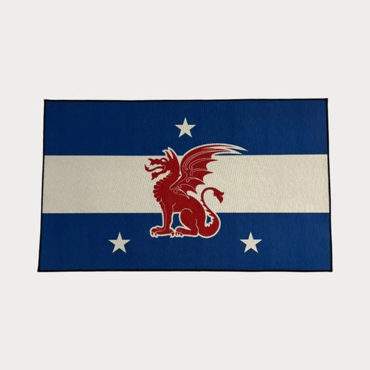 Beta Theta Pi Custom Fraternity Rug – Dragon Flag Design - Custom Rug | Sirenicate Rugs