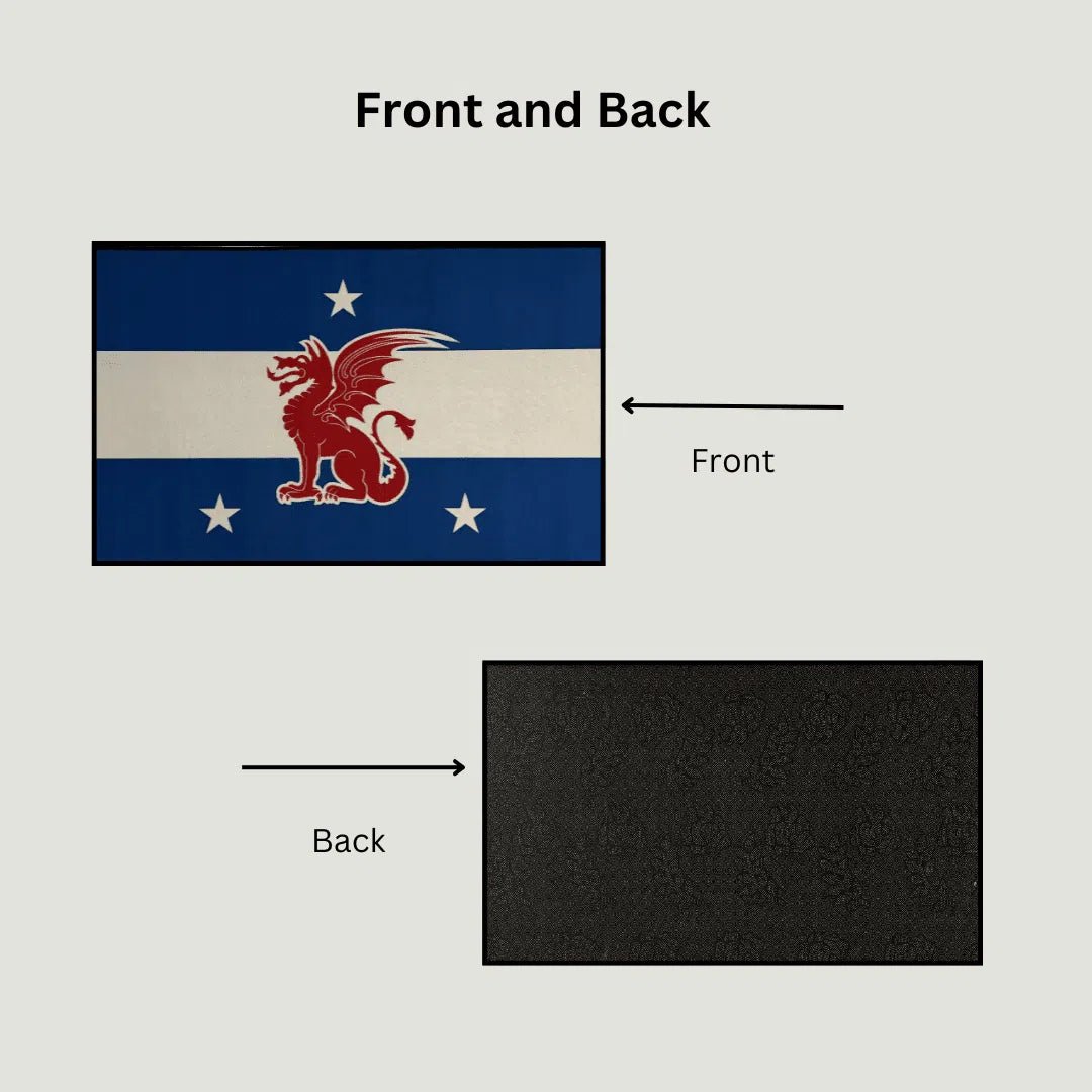 Beta Theta Pi Custom Fraternity Rug – Dragon Flag Design - Custom Rug | Sirenicate Rugs