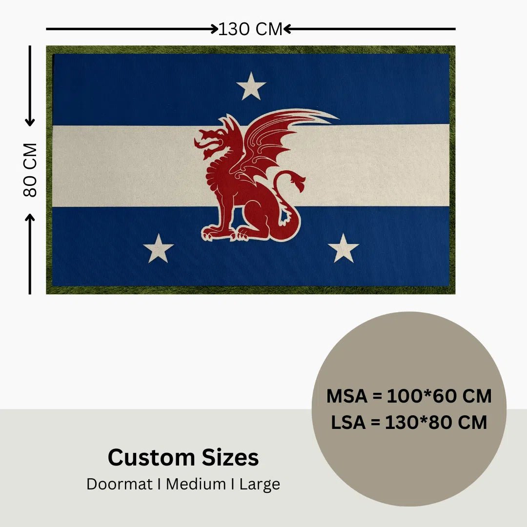 Beta Theta Pi Custom Fraternity Rug – Dragon Flag Design - Custom Rug | Sirenicate Rugs