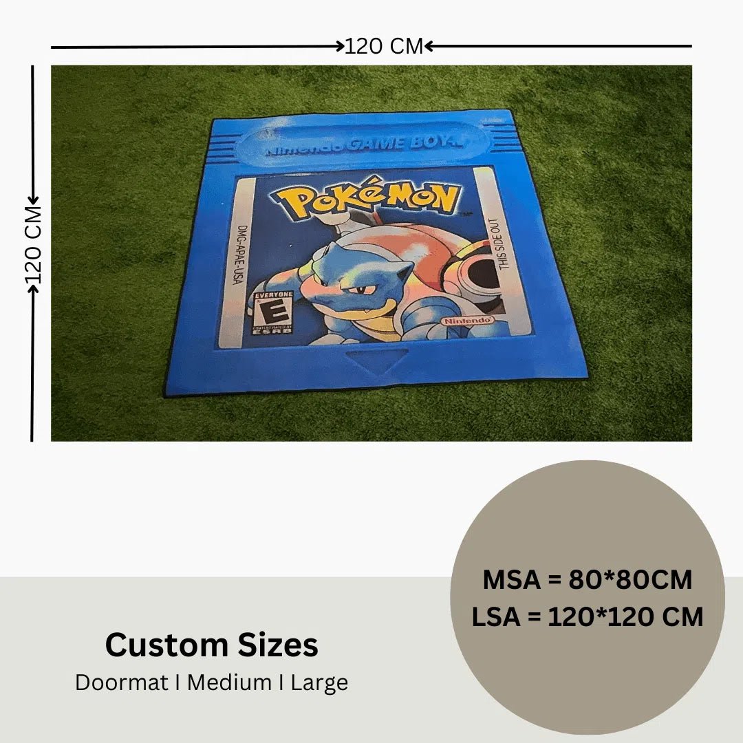 Blastoise Gameboy Rug - Custom Rug | Sirenicate Rugs