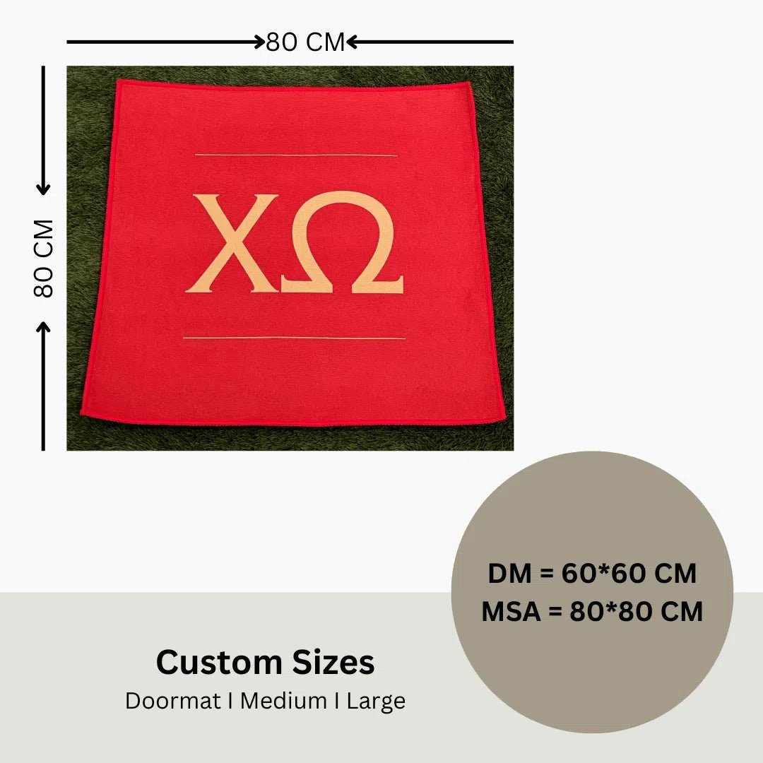 Chi Omega Custom Rug - Official Sorority Rug with Greek Letters - Custom Rug | Sirenicate Rugs