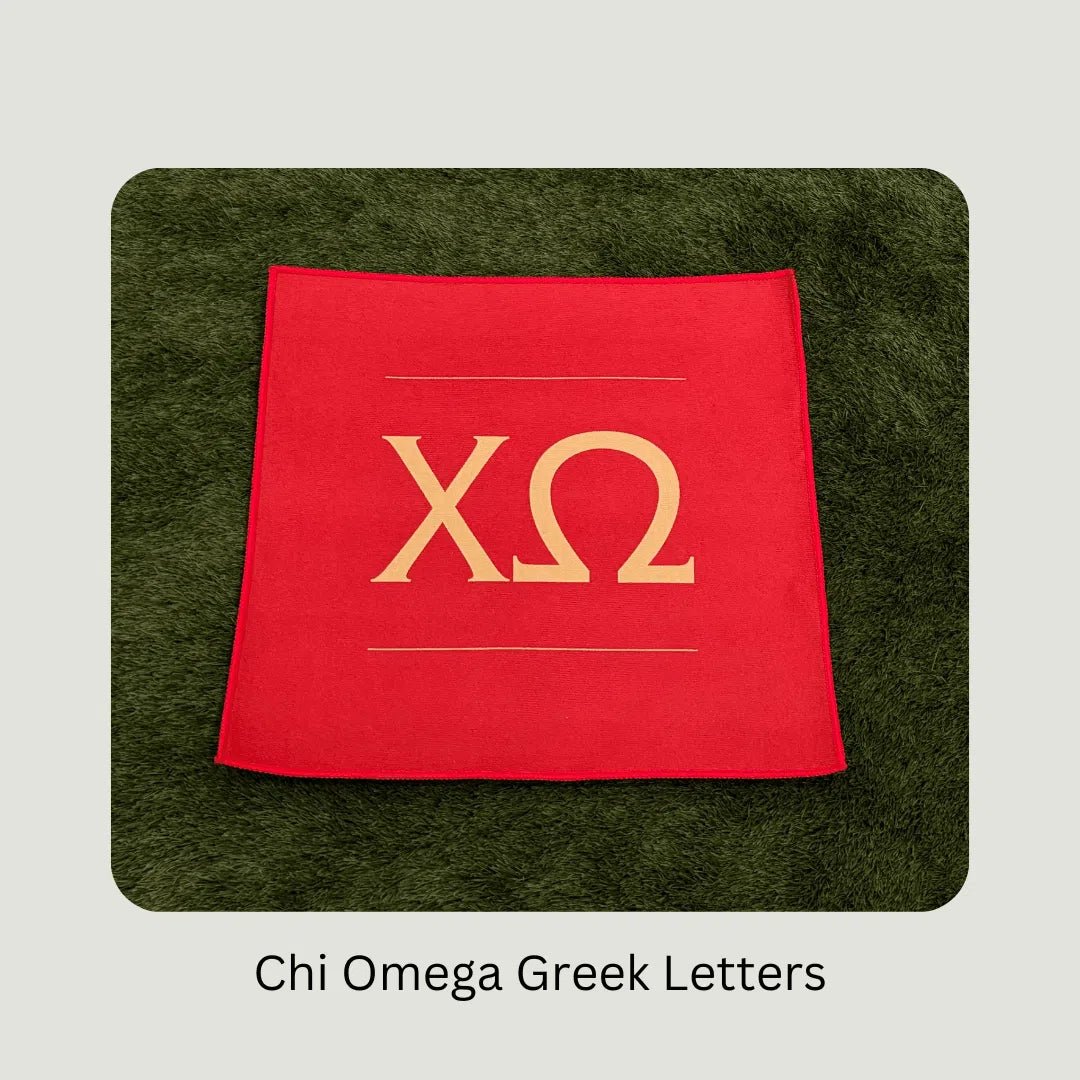 Chi Omega Custom Rug - Official Sorority Rug with Greek Letters - Custom Rug | Sirenicate Rugs