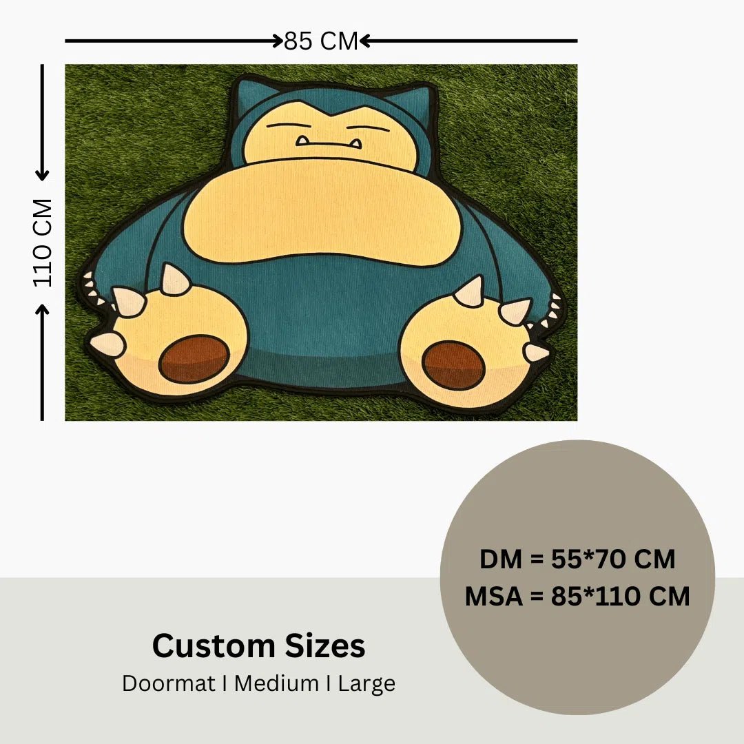 Custom Snorlax Pokemon Rug – Lazy Legendary Comfort for Fans - Custom Rug | Sirenicate Rugs