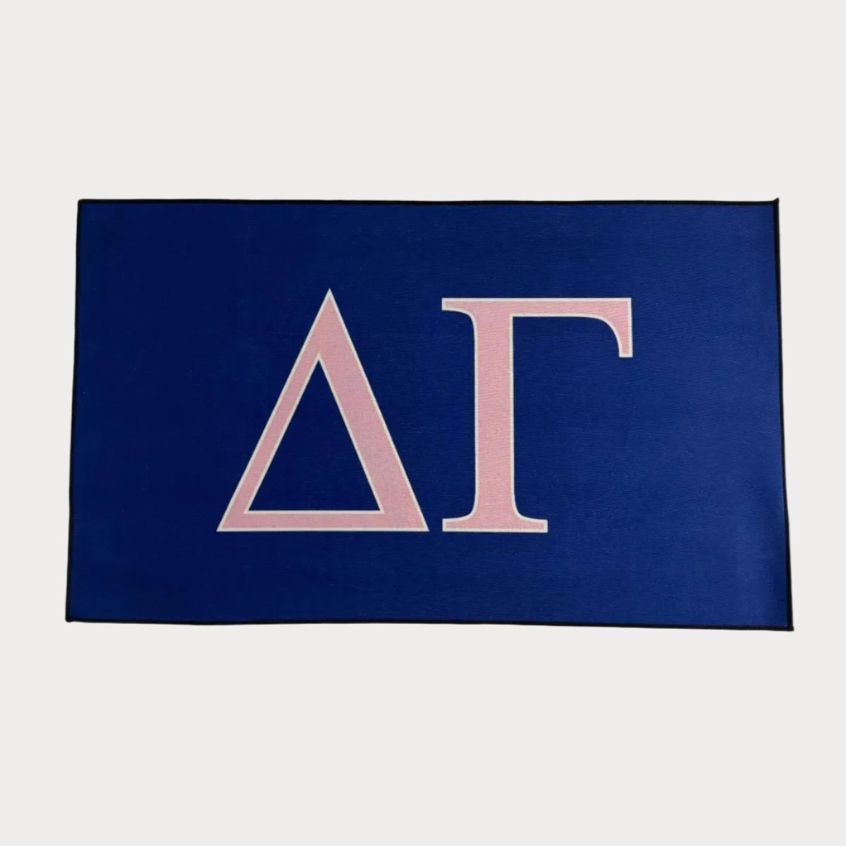 Delta Gamma Custom Rug – Greek Letters in Pink & Blue | Personalized Sorority Rugs - Custom Rug | Sirenicate Rugs