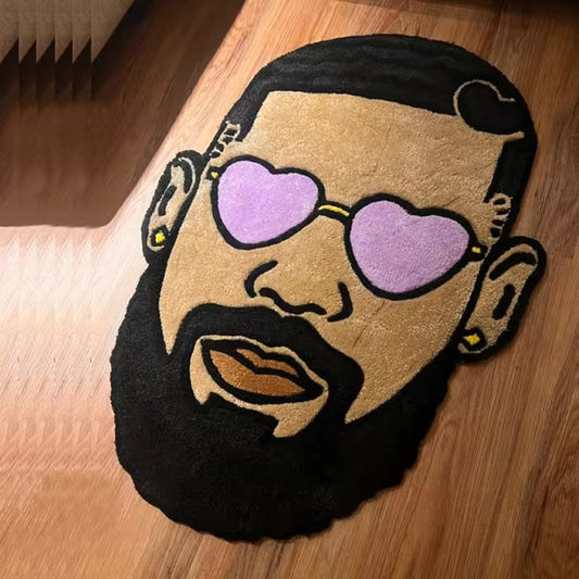 Drake Face Custom Rug, Drizzy Face Custom Rug, Front Side