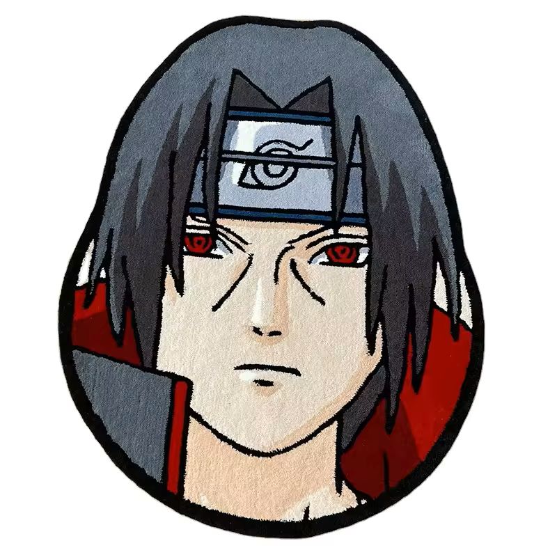 Tufted Itachi Head Custom Rug, Front Side