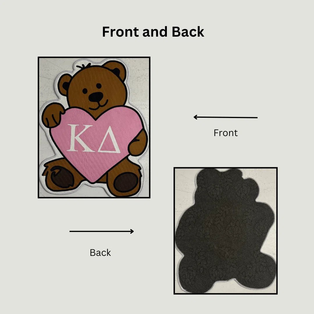 Kappa Delta Bear Custom Sorority Rug – Greek Life Decor with Heart - Custom Rug | Sirenicate Rugs