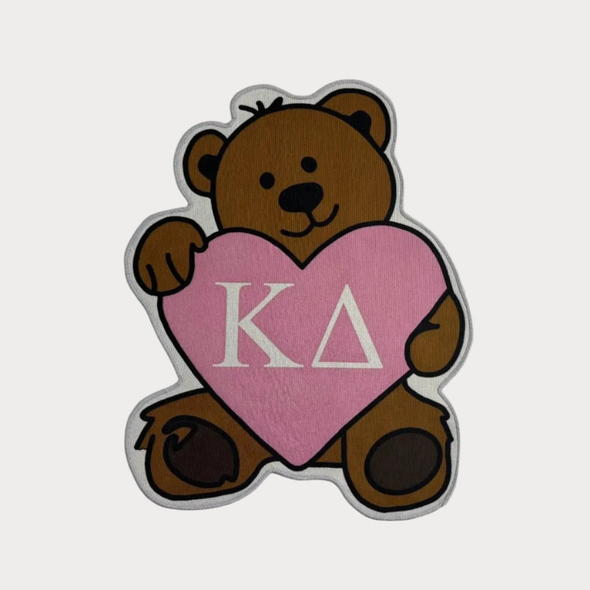 Kappa Delta Bear Custom Sorority Rug – Greek Life Decor with Heart - Custom Rug | Sirenicate Rugs