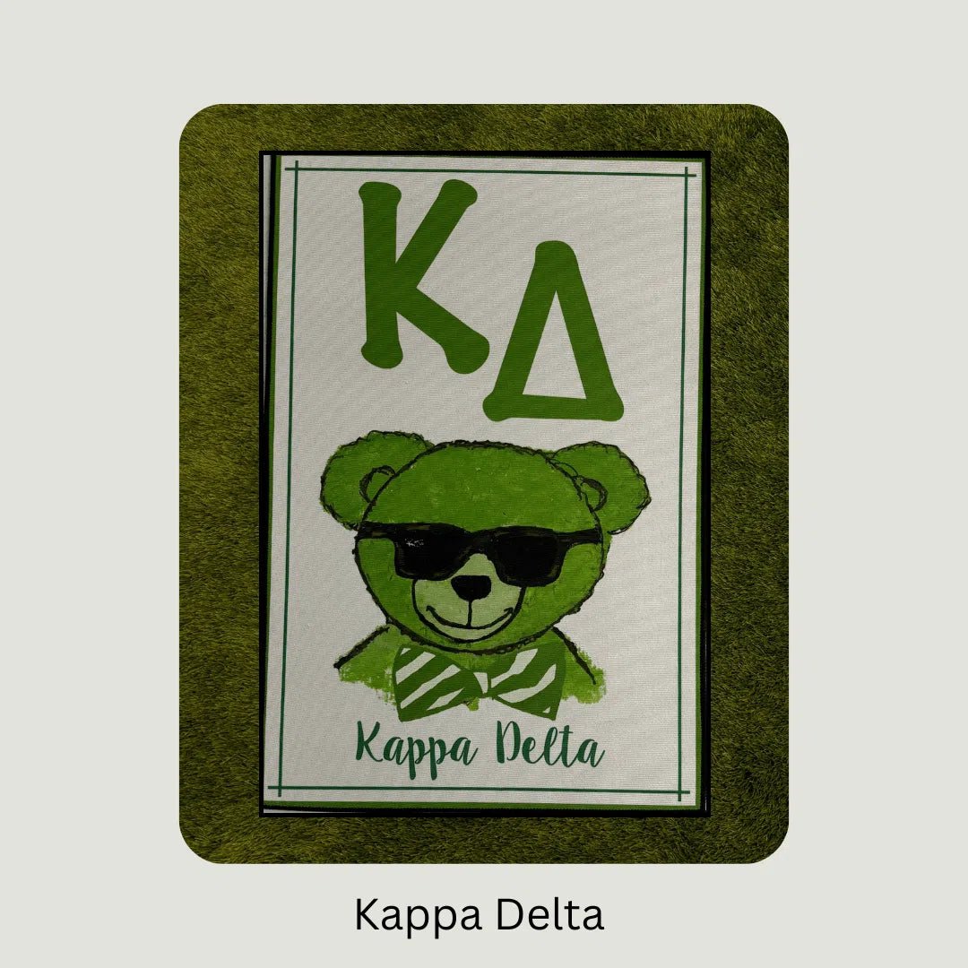 Kappa Delta Bear Custom Sorority Rug – Stylish Greek Life Decor - Custom Rug | Sirenicate Rugs