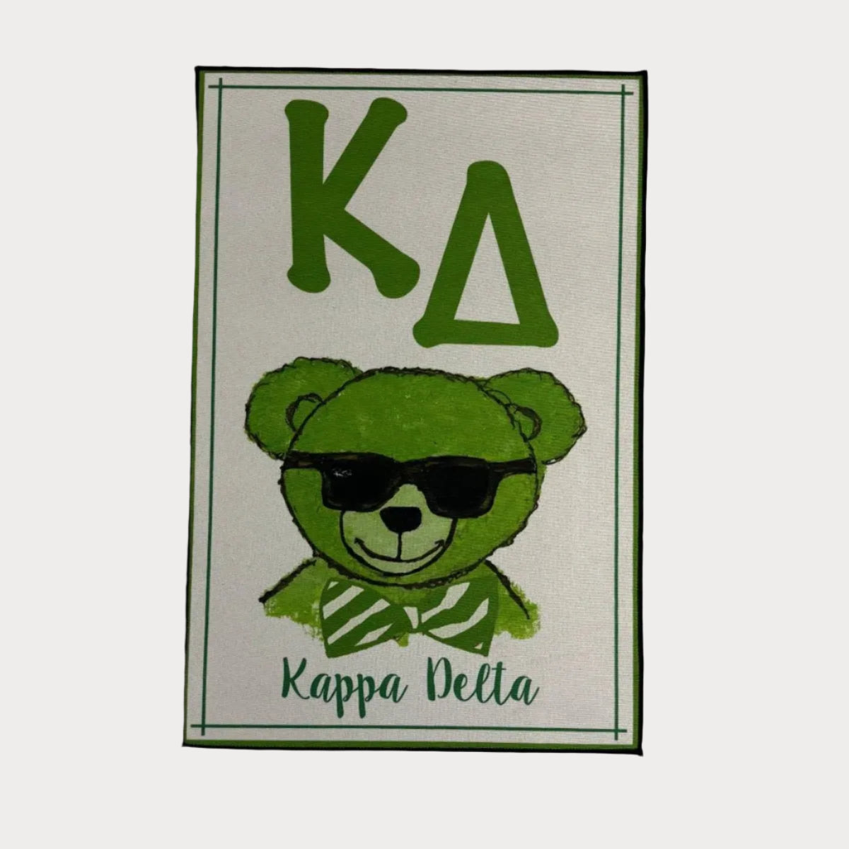 Kappa Delta Bear Custom Sorority Rug – Stylish Greek Life Decor - Custom Rug | Sirenicate Rugs