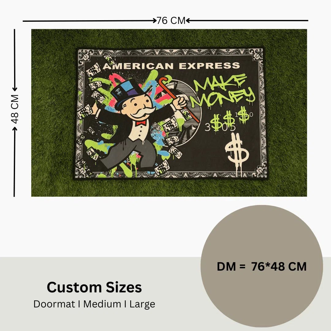 Make Money Black Amex Rug - Custom Rug | Sirenicate Rugs