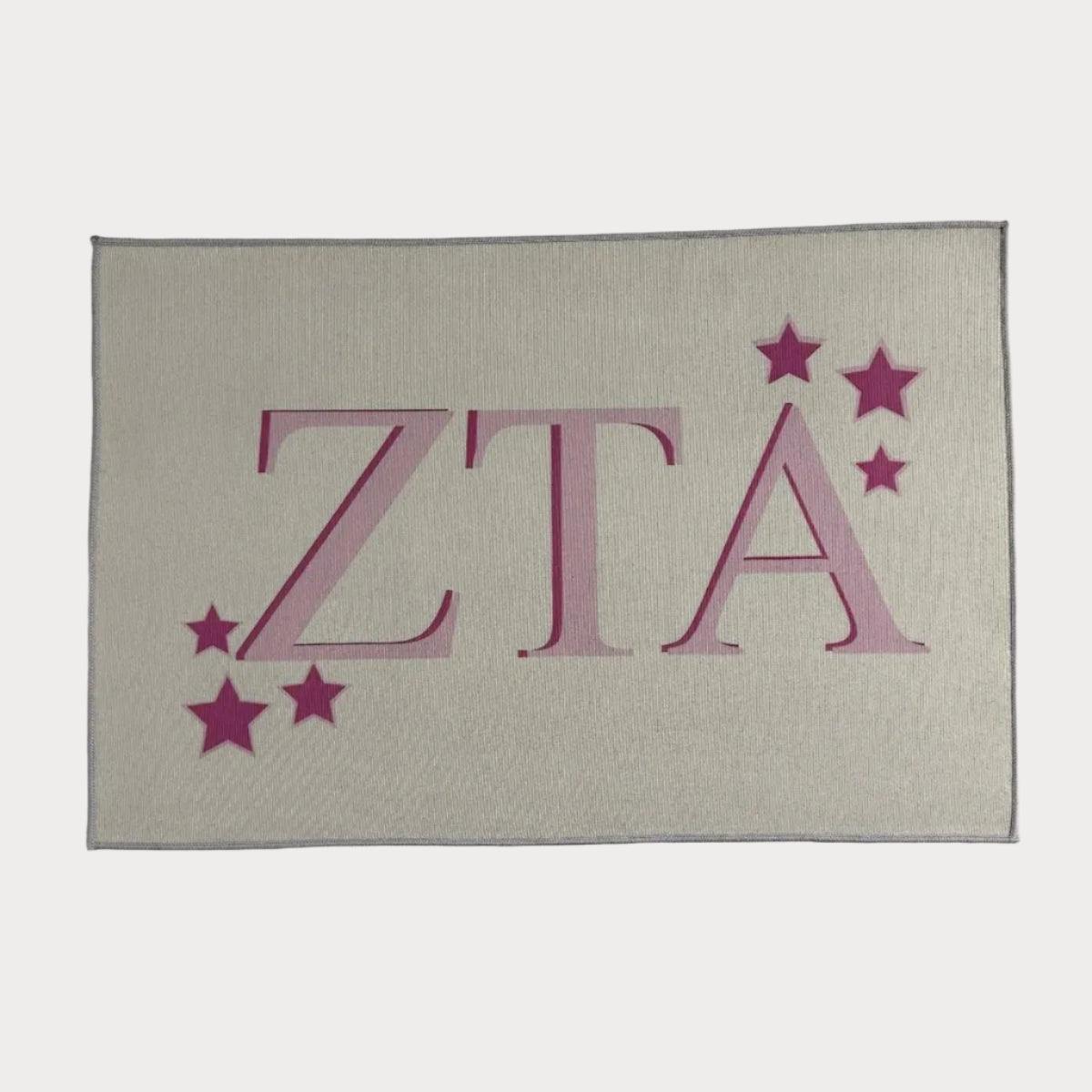 ZETA Letters Custom Sorority Rug – Personalized Greek Life Decor with Stars - Custom Rug | Sirenicate Rugs