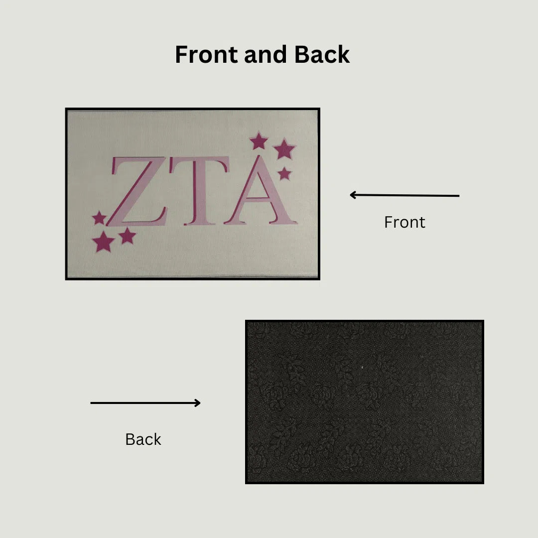 ZETA Letters Custom Sorority Rug – Personalized Greek Life Decor with Stars - Custom Rug | Sirenicate Rugs