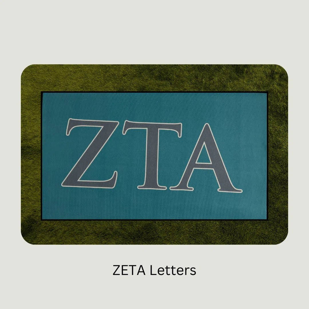 ZETA Letters Greek Life Rug – Custom Sorority Decor - Custom Rug | Sirenicate Rugs